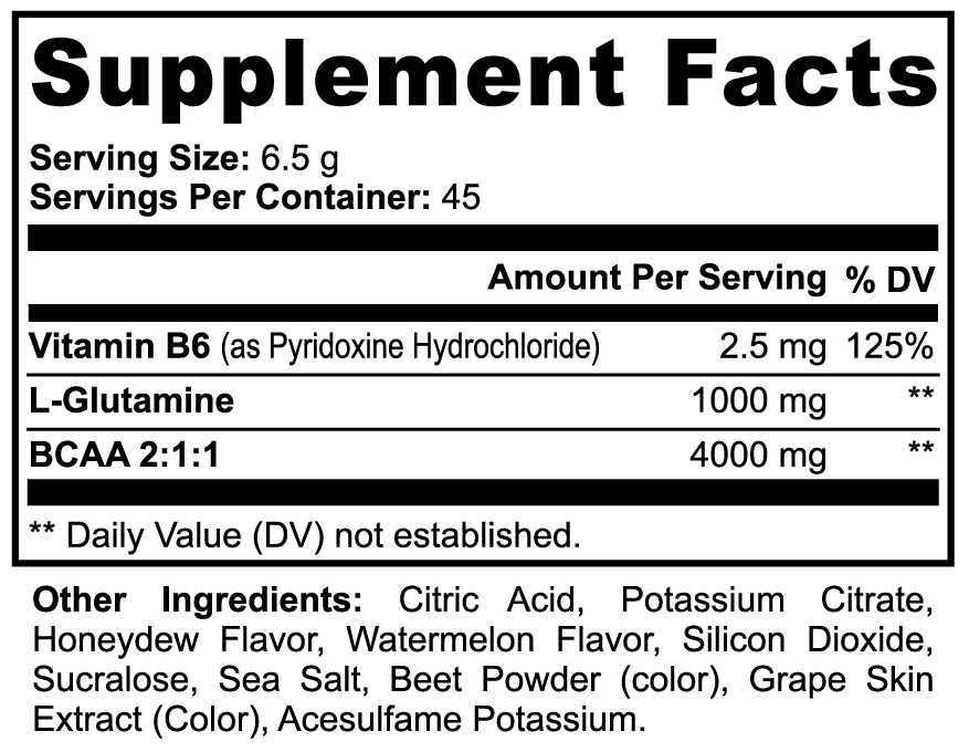 Adam's Replenish: Honeydew & Watermelon BCAA Powder